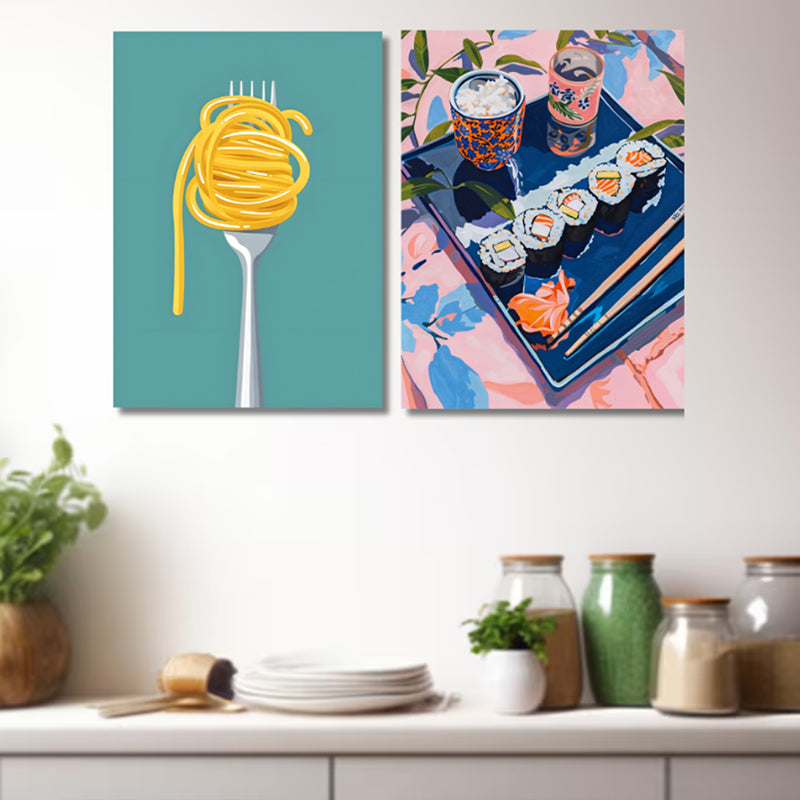 Pasta & Sushi Wall Art - Set Of Two