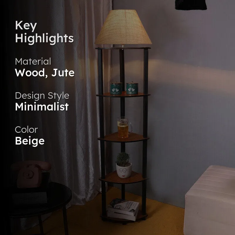 Opulent Beam Floor Lamp (Beige) media 2