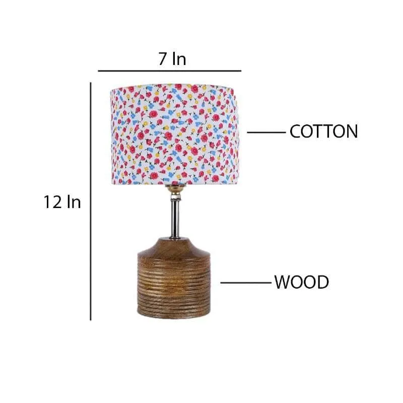 Floral Burst Fabric Table Lamp - Multicolor media 6
