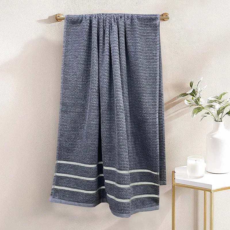 Lisse Cotton Bath Towel - Dark Grey media 1