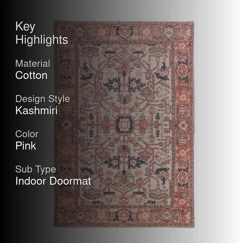Thalen Cotton Door Mats - Pink media 2