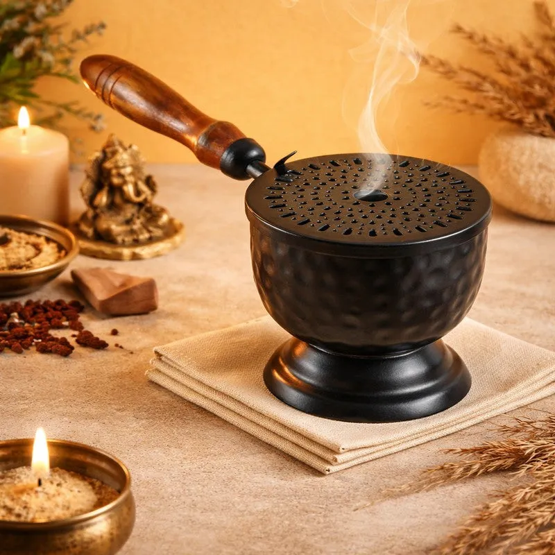 Dhyan Deep Incense Holder - Black media 1