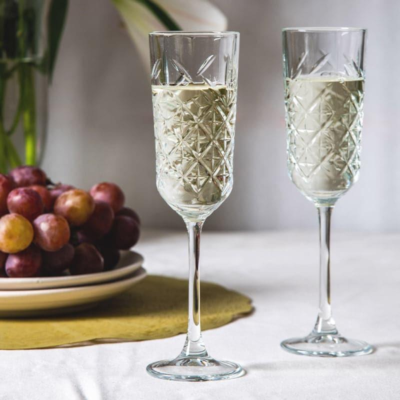 Mica Sterling Flute Glasses (180 ml) - Set Of Four
