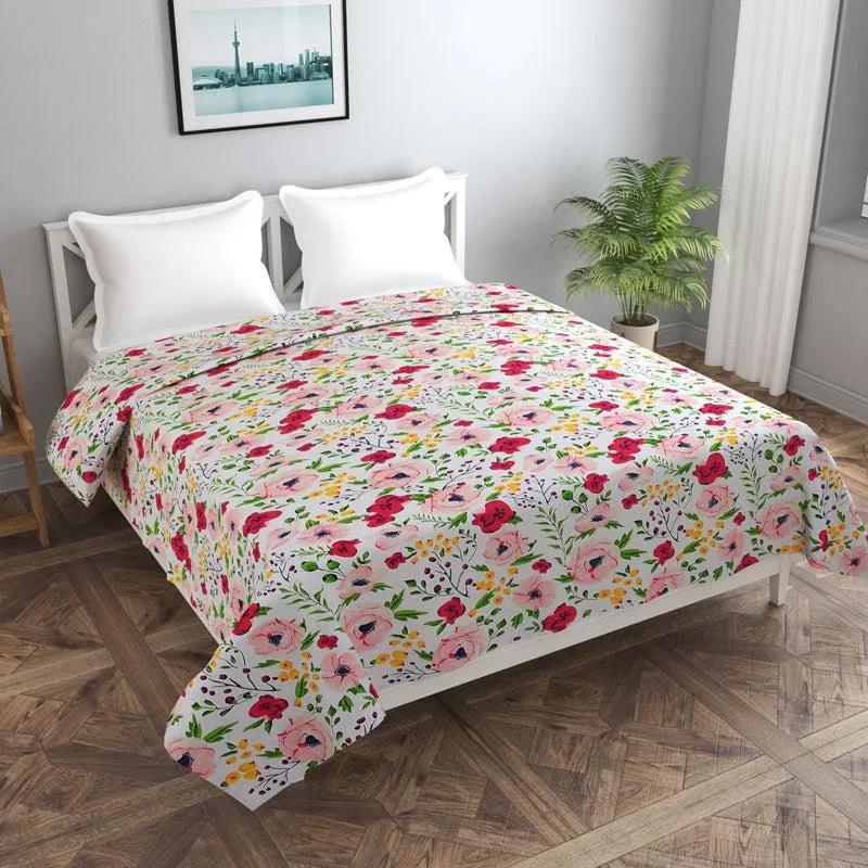 Bloom Burst Cotton Duvet Cover - 210 TC media 1