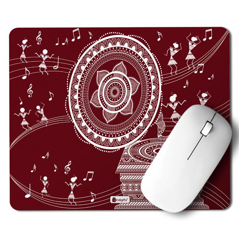 Warli Zeva Mouse Pad - Red media 6