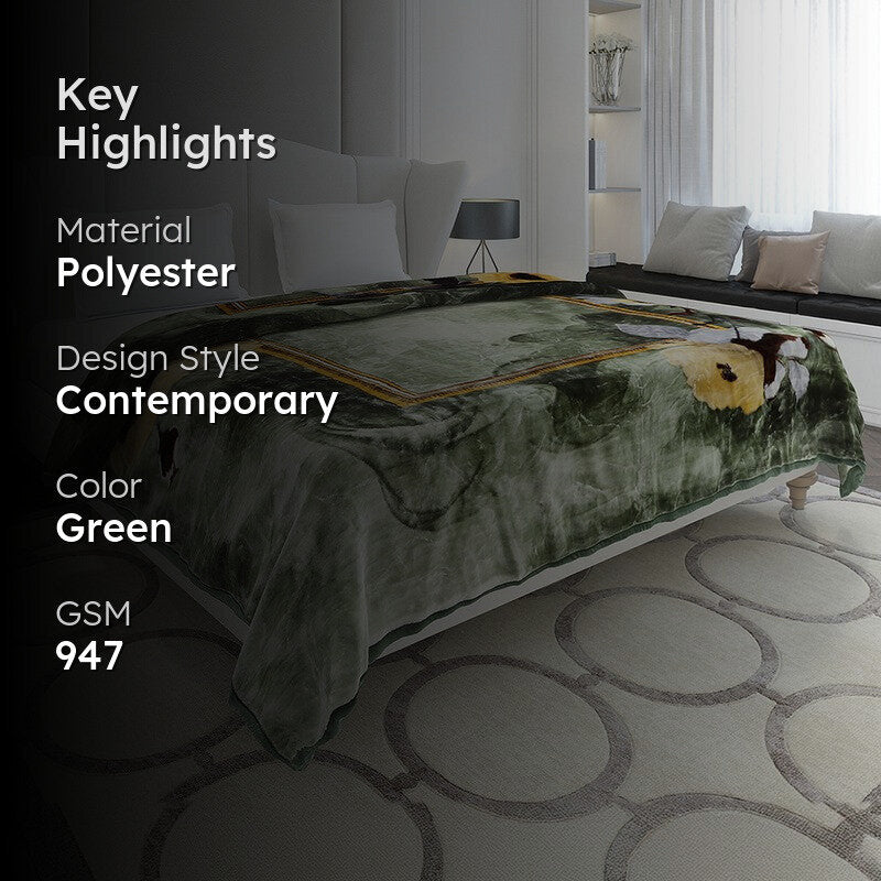 Monte Carlo Emerald Echo Blanket (Green) - 947 GSM media 2