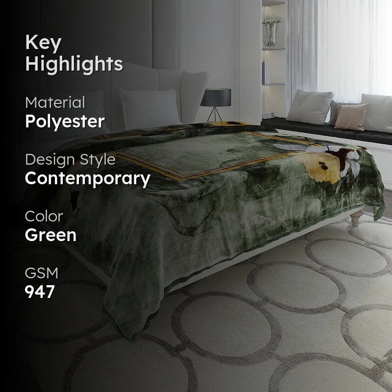 Monte Carlo Emerald Echo Blanket (Green) - 947 GSM media 2