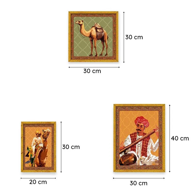 Rajasthani Muse Wall Art - Set Of Seven media 10