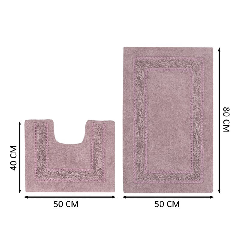 SpaStep Cotton Bath Mat (Pink) - Set of Two media 10