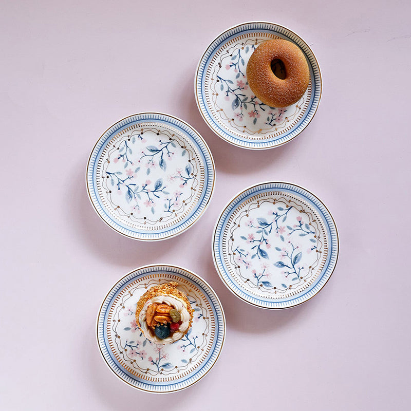 Magique: River of Flowers Bone China Snack Plates - Set of Four media 3
