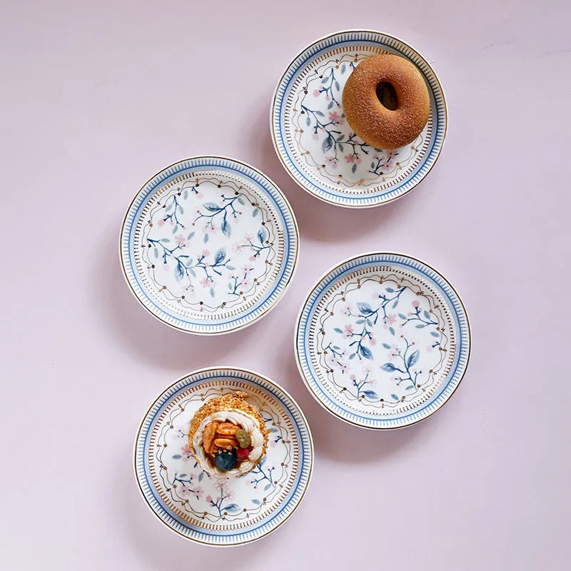 Magique: River of Flowers Bone China Snack Plates - Set of Four media 3