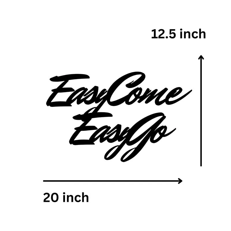 Easy Come Easy Go Iron Wall Accent media 5
