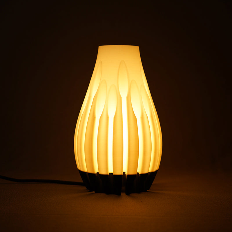 Bio Ray 3D Printed Table Lamp - White,Black media 3