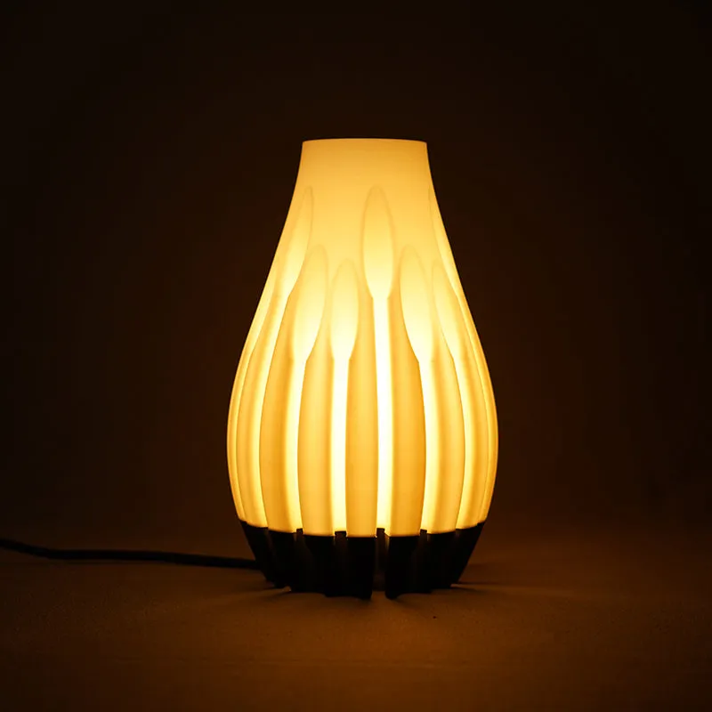 Bio Ray 3D Printed Table Lamp - White,Black media 3