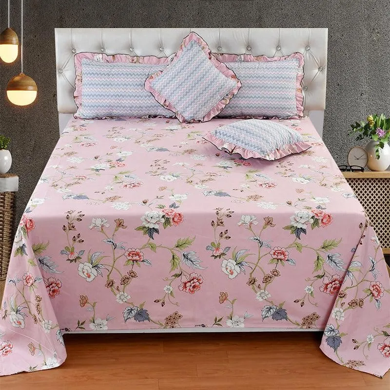 Magma Frilled Floral Microfiber Bedding Set - Five Piece Set media 3