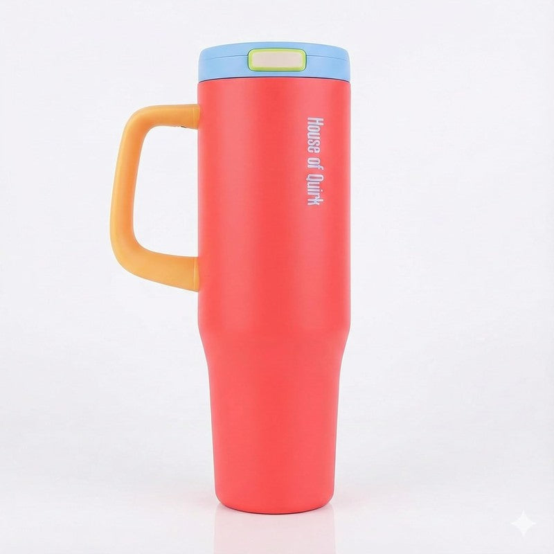 AuraGrip Stainless Steel Tumbler (1200 ML) - Orange media 4