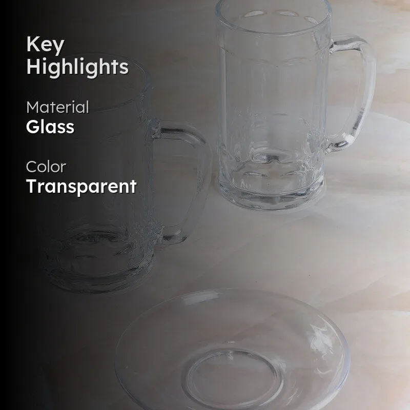 Yasha (400 ML) Beer Glass & Snack Plate Combo - Three Piece Set media 2