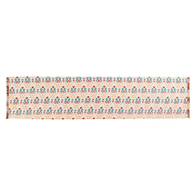 Kusuma Ethnic Cotton Table Runner - Blue media 3