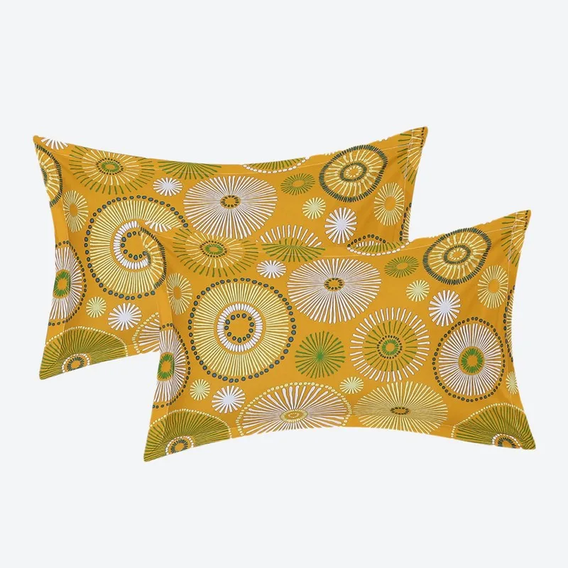 Monte Carlo Floral Dream Cotton Bedsheet(Gree,Yellow) - 104 TC media 8