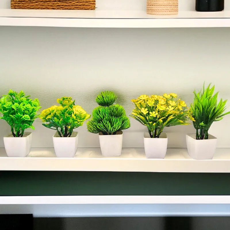 Mod Sprig Artificial Plant With Pot - Set Of Five media 7