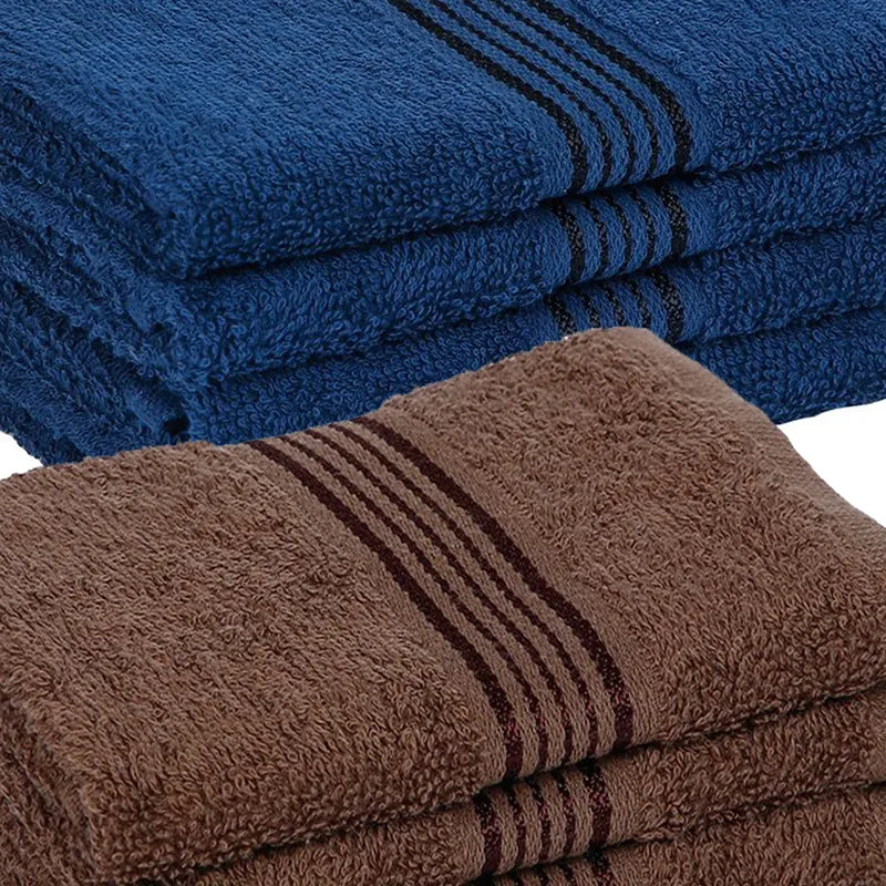 Bodil Face Towel (Blue,Brown) - Set Of Eight media 4
