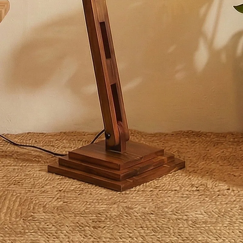 ConicalGlow Wooden Floor Lamp - Brown media 5