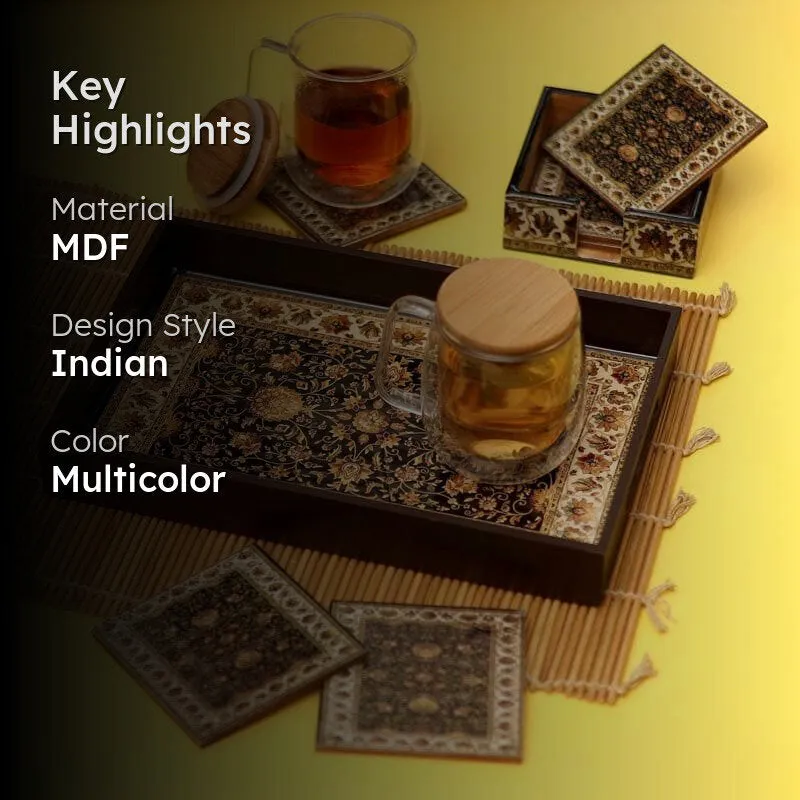 Jharonkha Tray & Coaster Set media 2