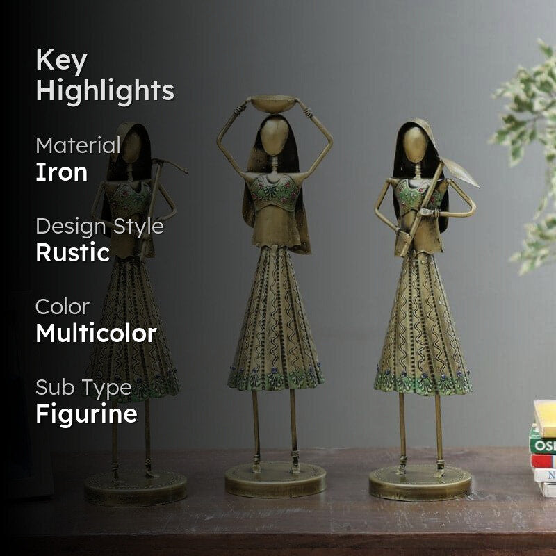 Folk Women  Showpiece - Set Of Three media 2