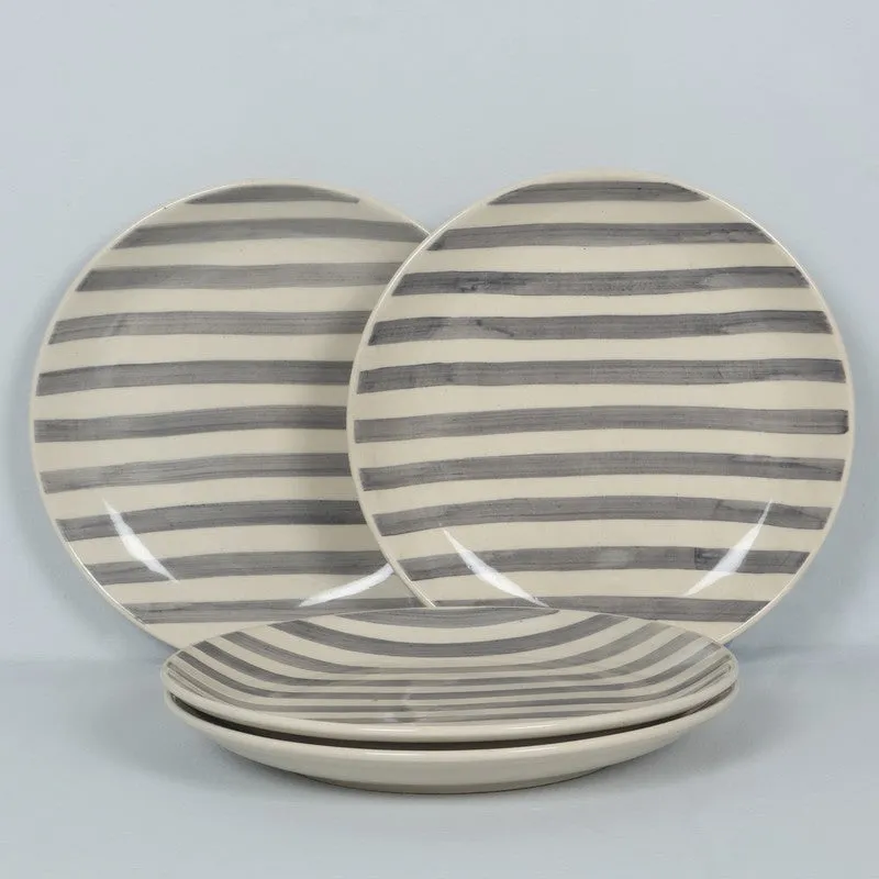 Elarion Dinner Plate (Grey,White) - Set Of Four media 4