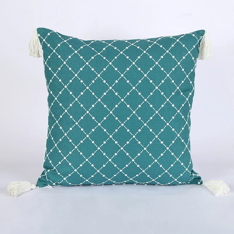 Shanghai Garden Embroidered Cotton Cushion Cover - Set Of Two media 3