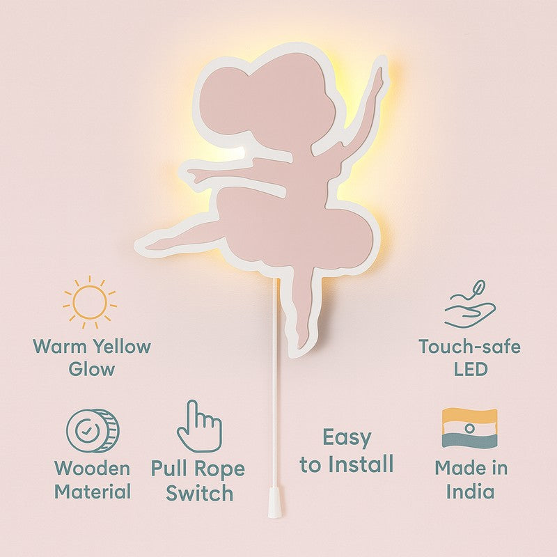 Twinkle Ballerina Battery Operated MDF Wall Lamp media 9