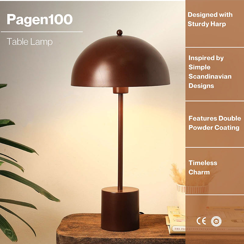Fig Living Pagen Metal Table Lamp - Brown media 4