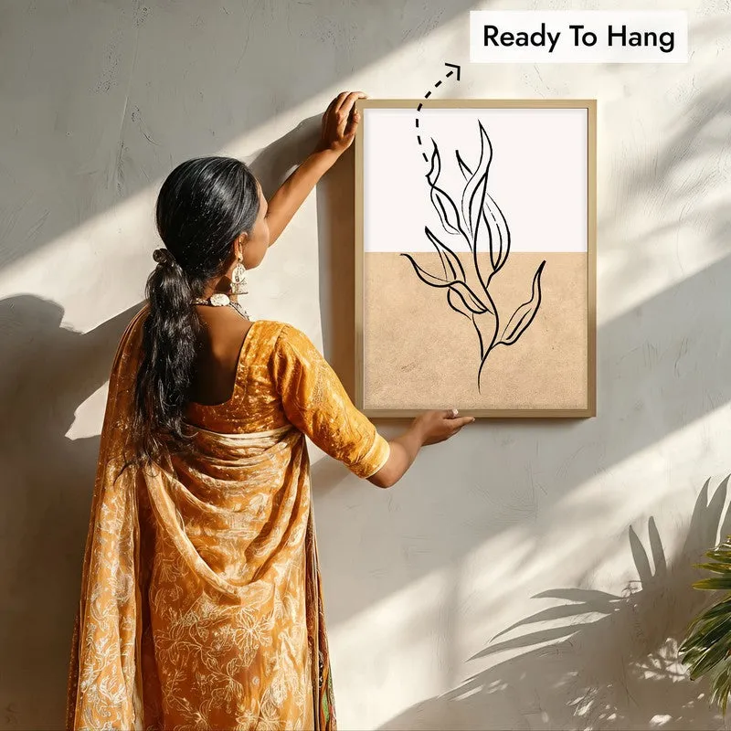 Verdantine Canvas Wall Painting With Brown Frame media 8