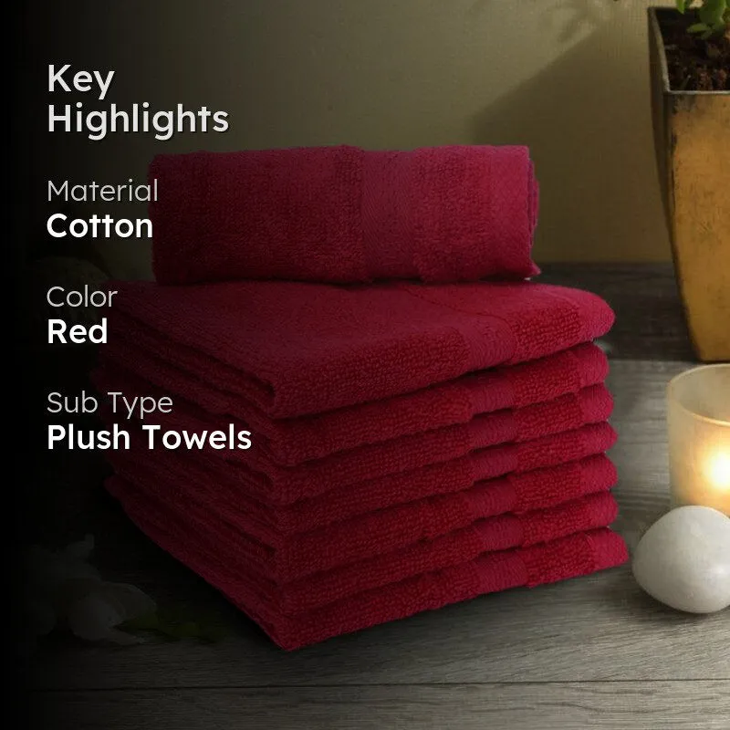 Miorah Face Towel (Red) - Set Of Eight media 2