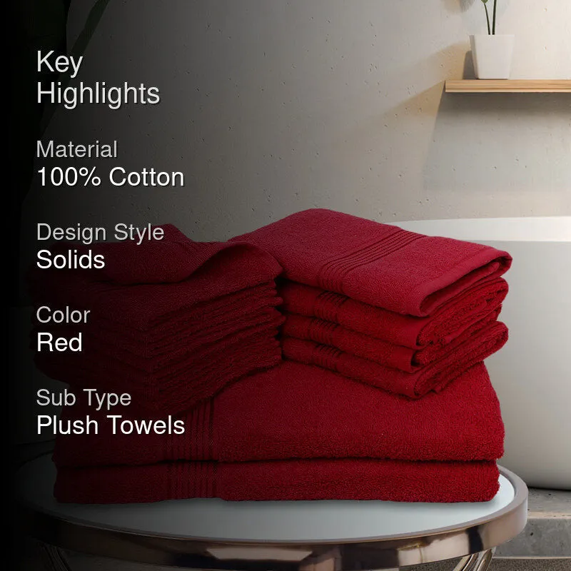 Comfora Towel Set (Red) - Fourteen Piece Set media 2