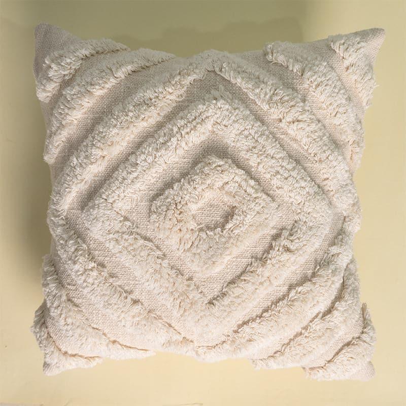 Concentric Diamonds Tufted Cotton Cushion Cover media 4