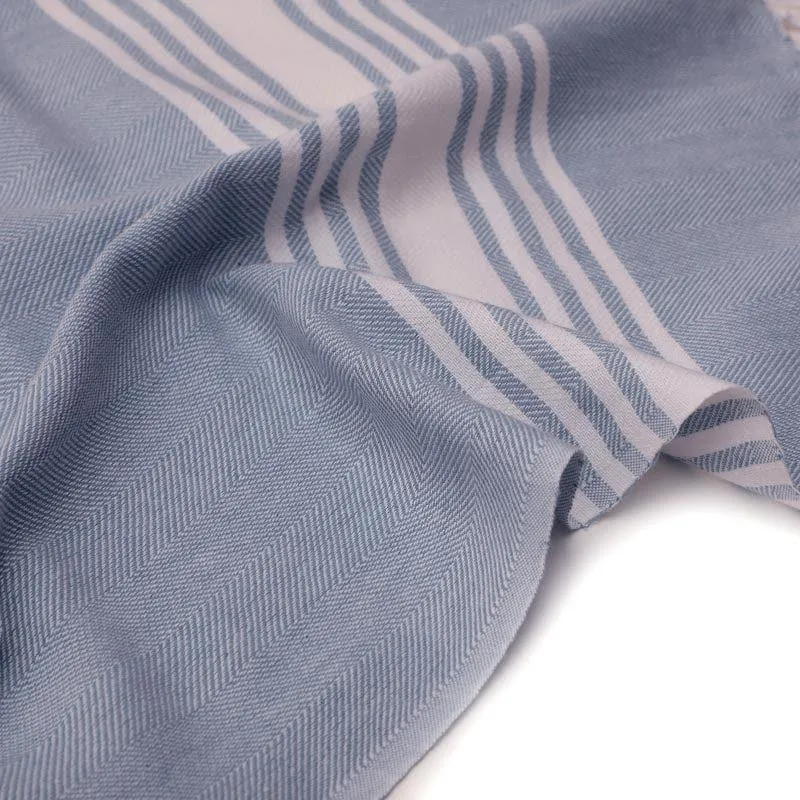 Striped Bliss Bath Towel - Koi Blue media 5
