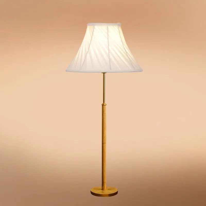Olive Wood Wooden Floor Lamp - White media 6