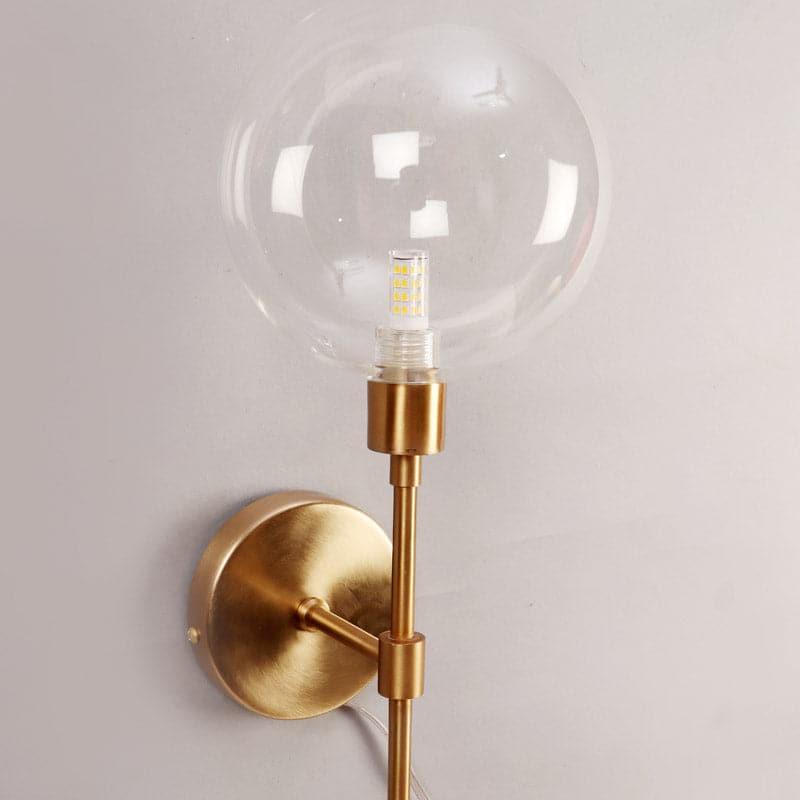 Joash Glass & Metal Wall Lamp - Gold media 7