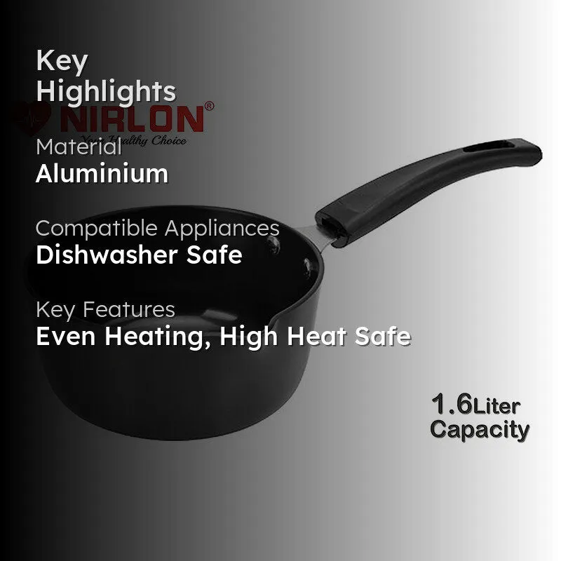 Nirlon Hard Anodized Saucepan - 1600 ML/6 Inches media 2