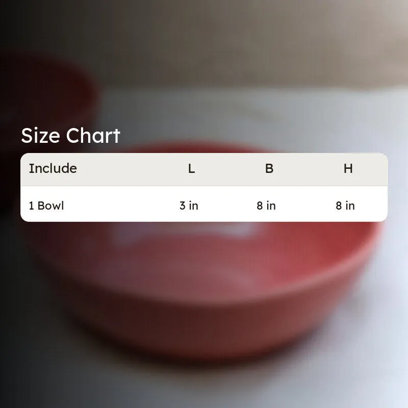 Pietro Ceramic Serving Bowl (Pink) - 550 mL media 6