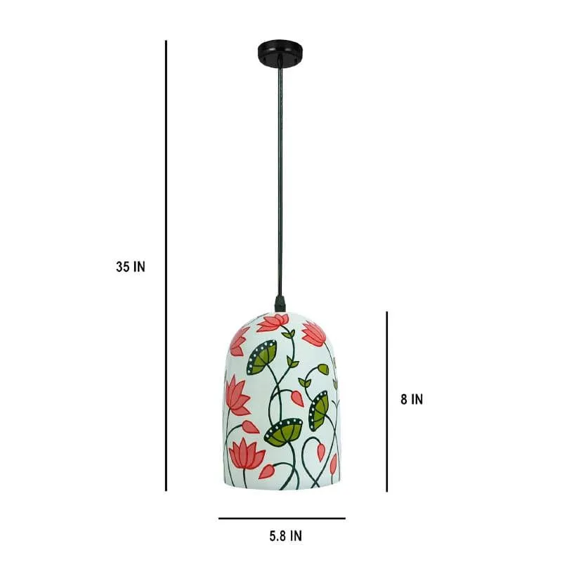 Lotusa Lura Hand Painted Glass Ceiling Lamp media 5