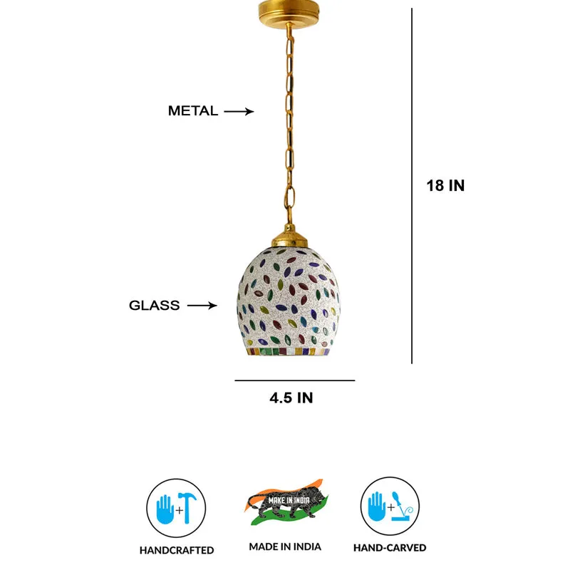 Mosaic Glitter Glass Ceiling Lamp media 7