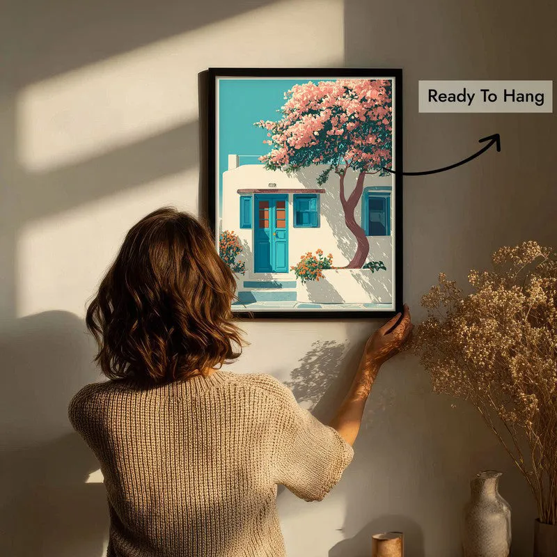 Blossom Tree Canvas Wall Painting - Black Frame media 7