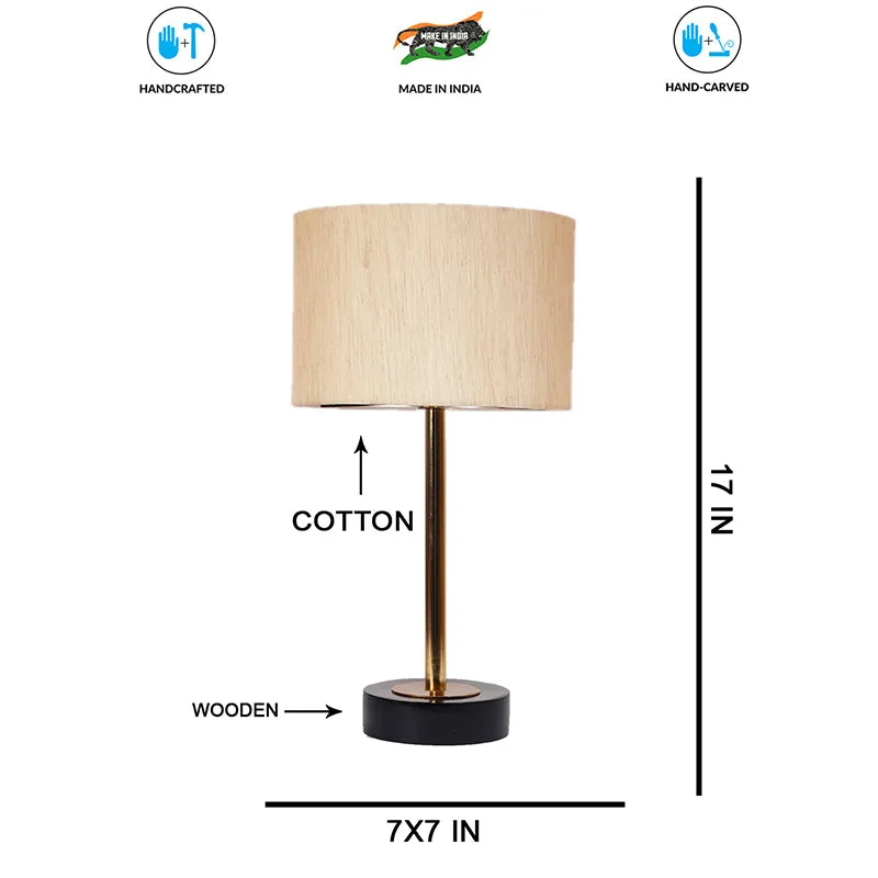 Cotin I Rodin Wooden Table Lamp - Beige,Gold,Black media 7