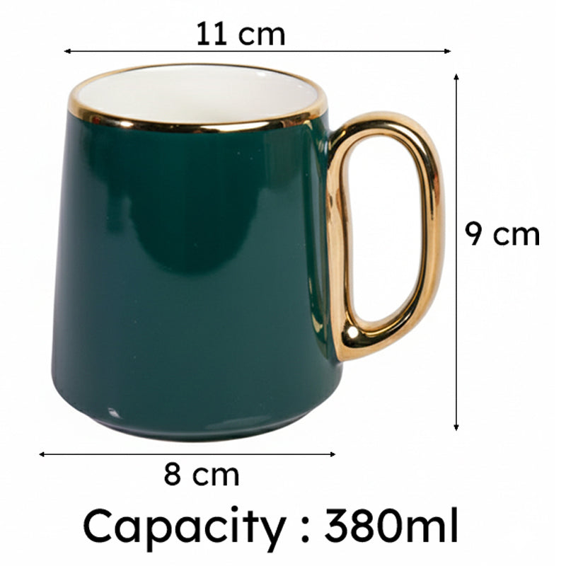 Emerald Porcelain Coffee Mug (380 mL Each) - Set Of Two media 6