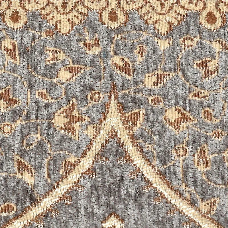 Petite Leaves Chenille Sofa Cover - Light Grey media 8