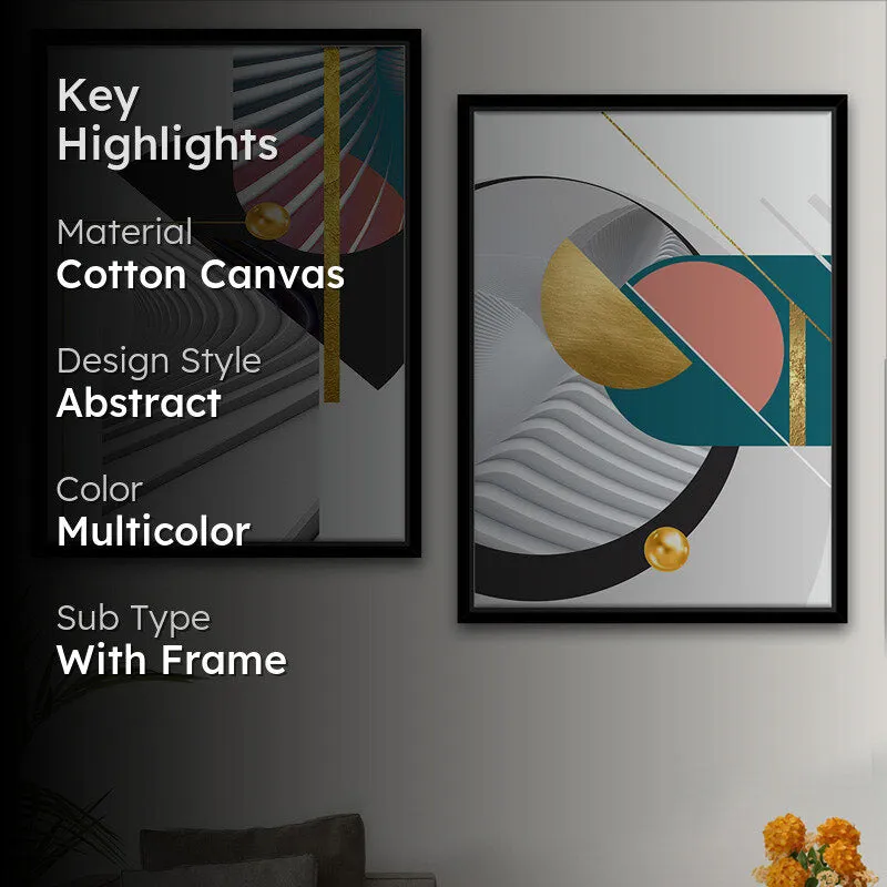 Honeybelle Abstract Wall Art - Set Of Two media 2
