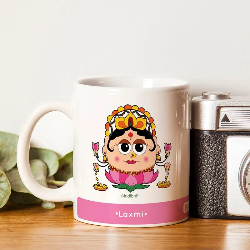 Whimsy Cute Laxmi Ceramic Coffee Mug - 300 mL media 1