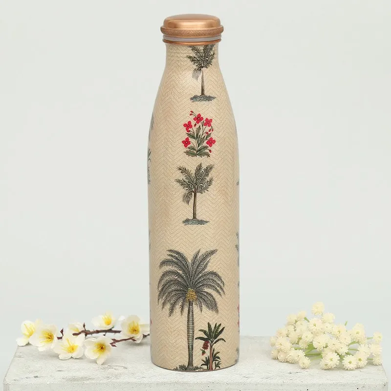 Chevron Palms Copper Bottle - 950 mL media 1